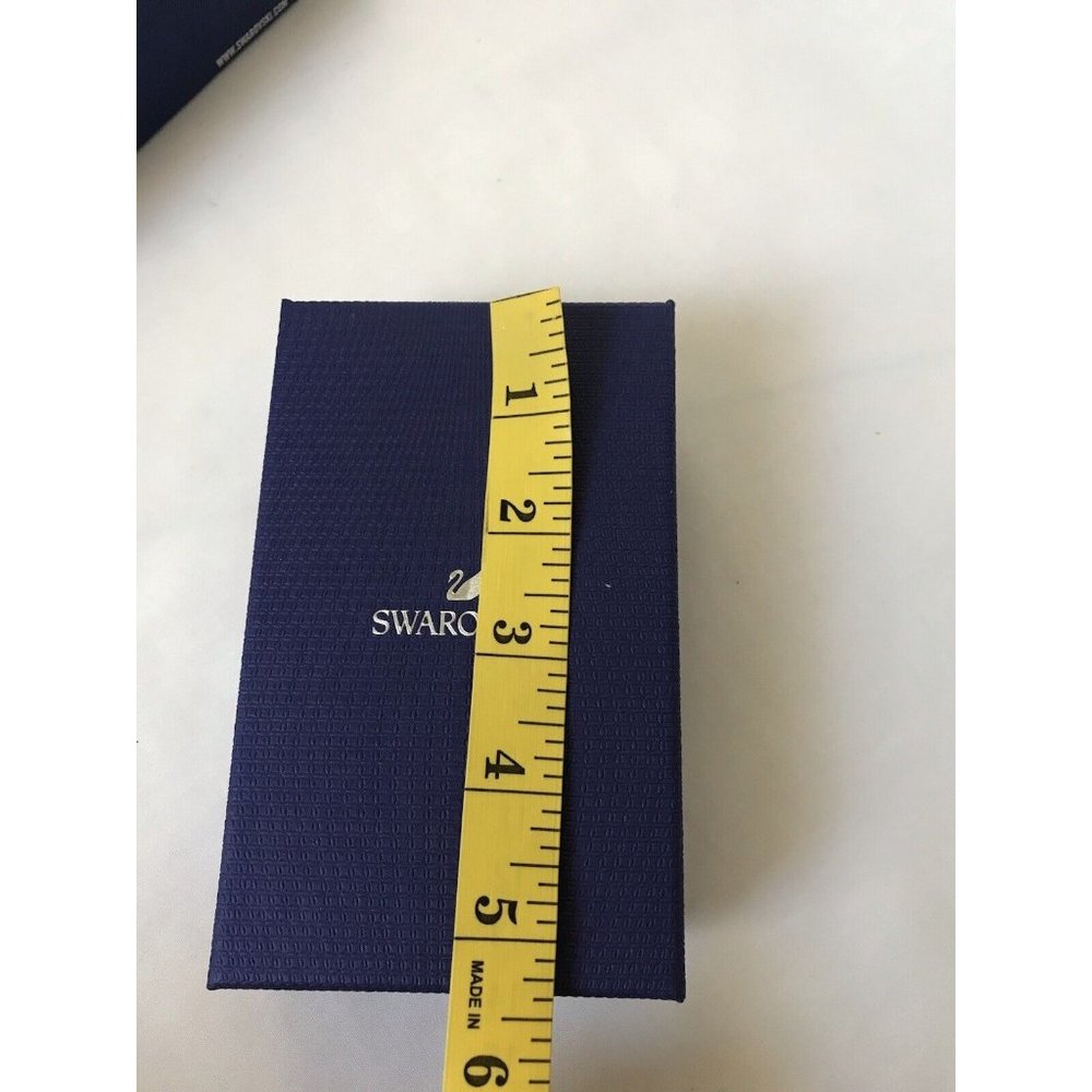 NWT Swarovski Empty Jewelry Hard Case Blue  5.3" x 3.5" x 1.5" - Picture 9 of 11